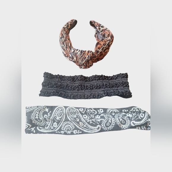 Stylish Black and Brown Headband Set - Picture 2 of 2